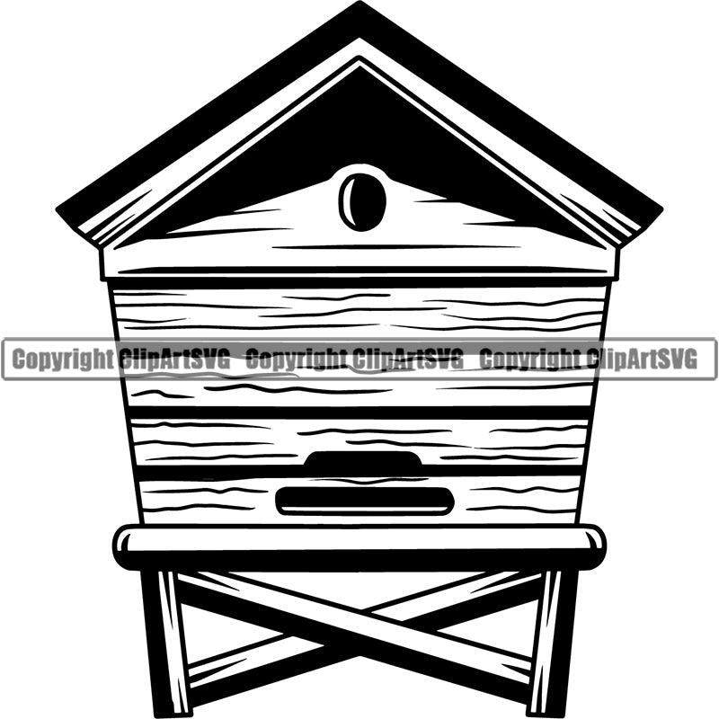 Food Honey Sweet Bee Delicious Sugar Hive Home ClipArt SVG