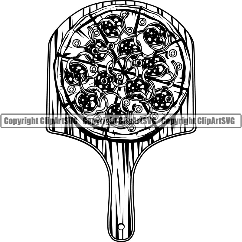 Food Pizza Cooking Delicious Handmade ClipArt SVG