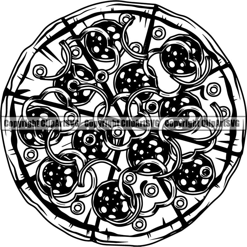 Food Pizza Handmade Cook ClipArt SVG