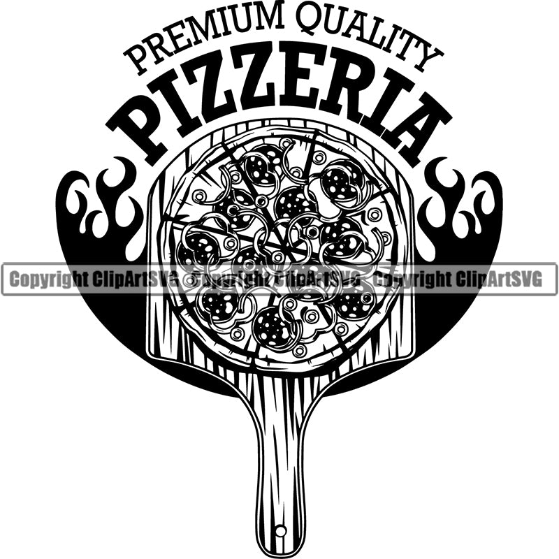 Food Logo Pizza Handmade Cook ClipArt SVG
