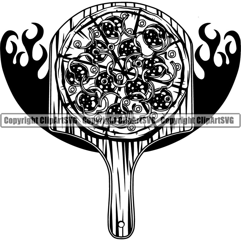 Food Logo Pizza Handmade Cook ClipArt SVG