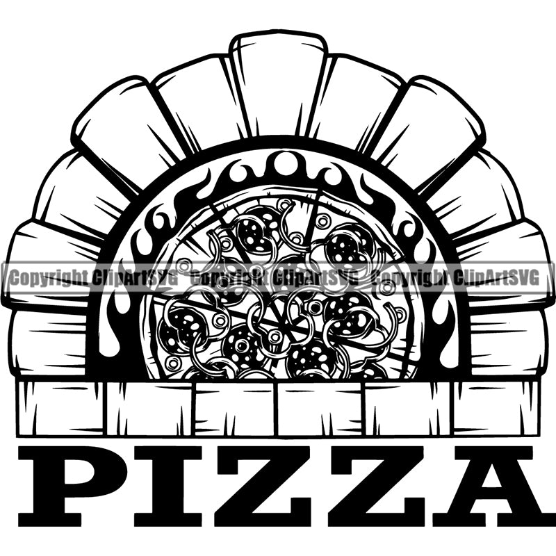 Food Logo Pizza Handmade Cook ClipArt SVG