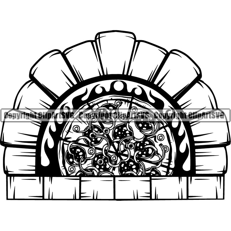 Food Logo Pizza Handmade Cook ClipArt SVG