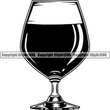 Wine Glass Alcohol Liquor Drink Drinking Logo ClipArt SVG