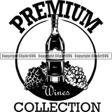 Wine Glass Bottle Logo Alcohol Liquor Drink Drinking Logo ClipArt SVG