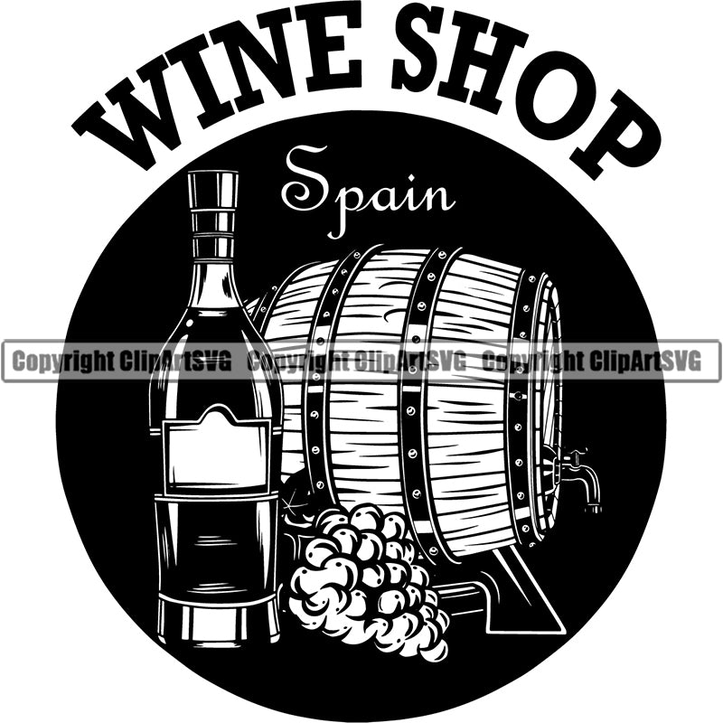 Wine Glass Bottle Logo Alcohol Liquor Drink Drinking Logo ClipArt SVG