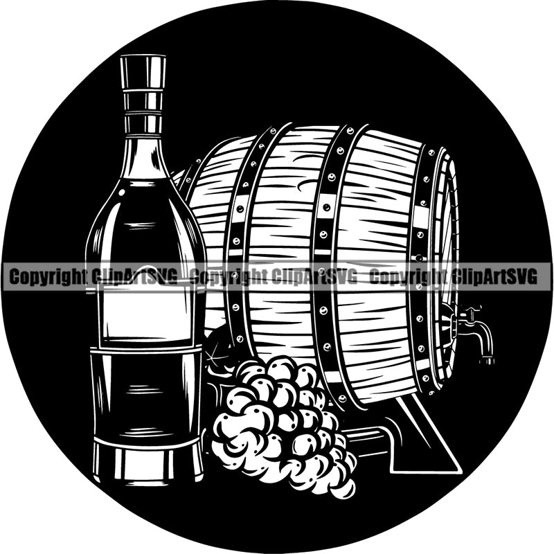 Wine Glass Bottle Logo Alcohol Liquor Drink Drinking Logo ClipArt SVG