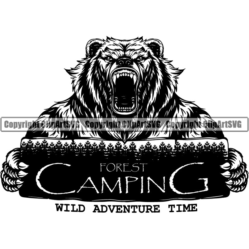 Hobby Camping Logo Camper Recreational Adventure Clipart SVG