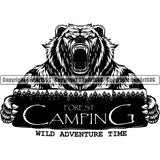 Hobby Camping Logo Camper Recreational Adventure Clipart SVG