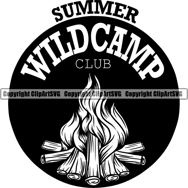 Hobby Camping Logo Camper Recreational Adventure Clipart SVG