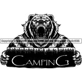 Hobby Camping Logo Camper Recreational Adventure Clipart SVG