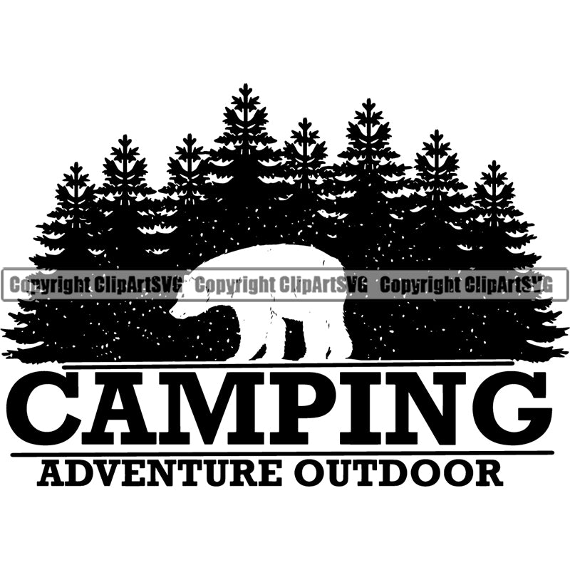 Hobby Camping Logo Camper Recreational Adventure Clipart SVG