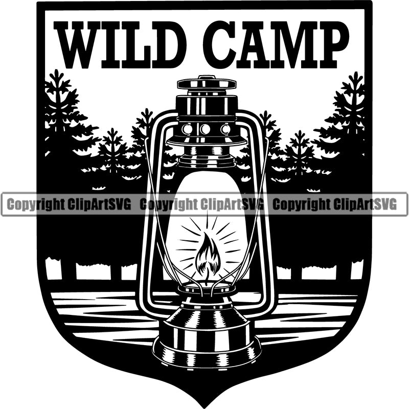 Hobby Camping Logo Camper Recreational Adventure Clipart SVG