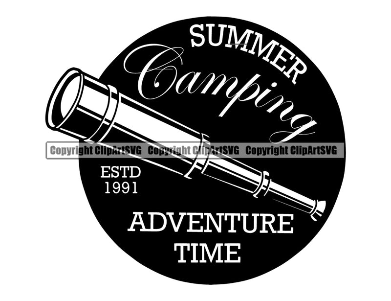 Hobby Camping Logo Camper Recreational Adventure Clipart SVG