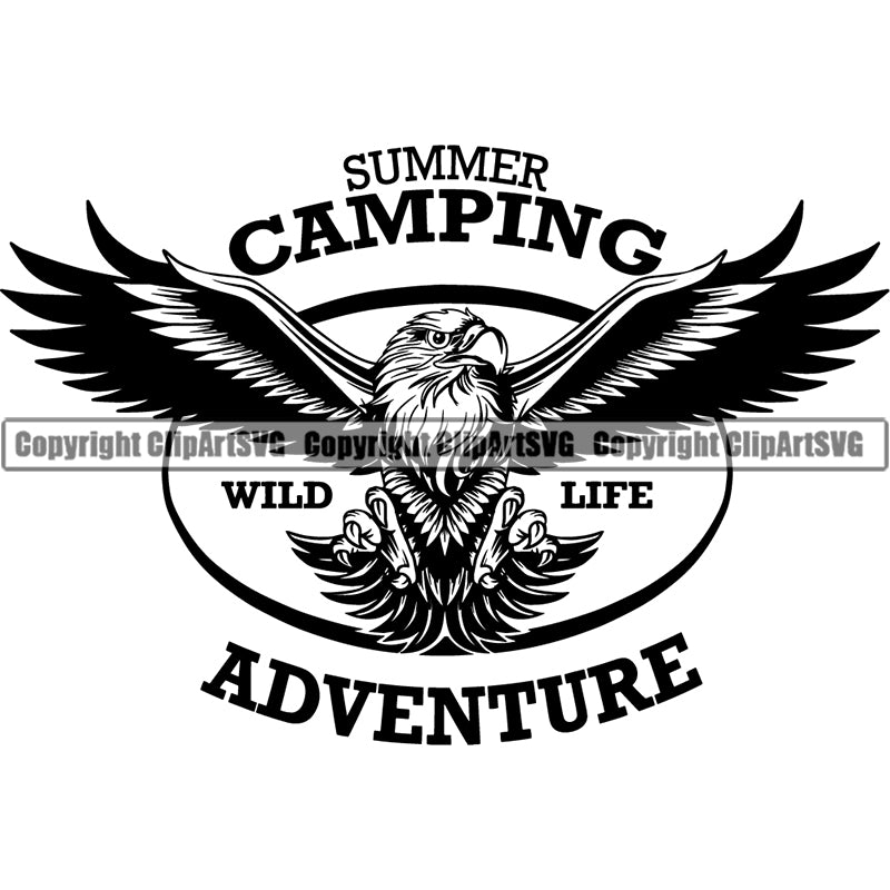 Hobby Camping Logo Camper Recreational Adventure Clipart SVG