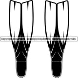 Hobby Diving Fins Dive Diver Equipment Nautical Sailing Boating Sail Boat Sailboat ClipArt SVG