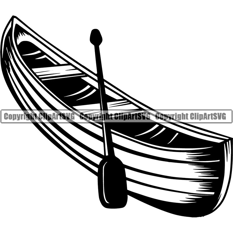 Hobby Kayaking Canoe Canoeing Raft Rafting Boat Boating Logo ClipArt SVG