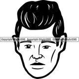 Male Face Man Shave ClipArt SVG