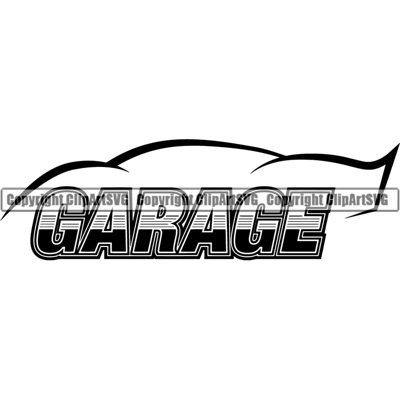 Garage Logo Auto Car ClipArt SVG