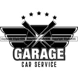 Garage Logo Auto Car Service ClipArt SVG