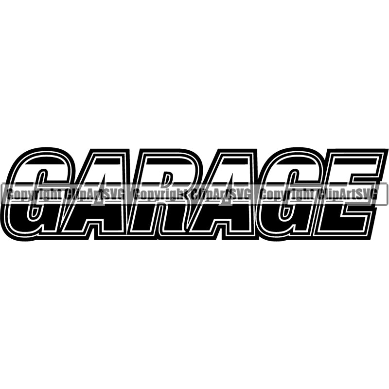 Garage Logo ClipArt SVG