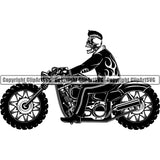 Motorcycle Chopper Motor Repair Mechanic Service Skeleton Bike Chopper Skull Biker Fire Jacket ClipArt SVG