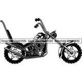 Motorcycle Bike Chopper Bike ClipArt SVG