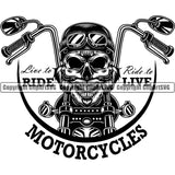 Motorcycle Chopper Motor Repair Mechanic Service Skeleton Skull Bike Chopper Quote ClipArt SVG