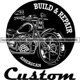 Motorcycle Bike Chopper Build And Repair Custom ClipArt SVG