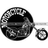Motorcycle Bike Chopper Lucky Wheels Fire Body ClipArt SVG