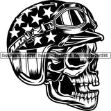 Skull Emblem Badge Logo Helmet Motorcycle Chopper Motor Repair Service Skeleton Glasses ClipArt SVG