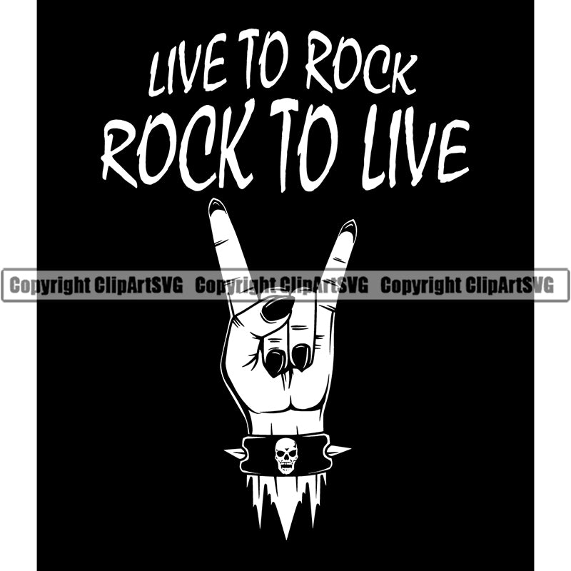 Live Rock Hand Signal ClipArt SVG