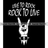 Live Rock Hand Signal ClipArt SVG