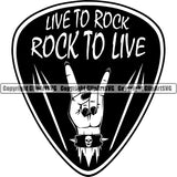 Live Rock Hand Signal ClipArt SVG