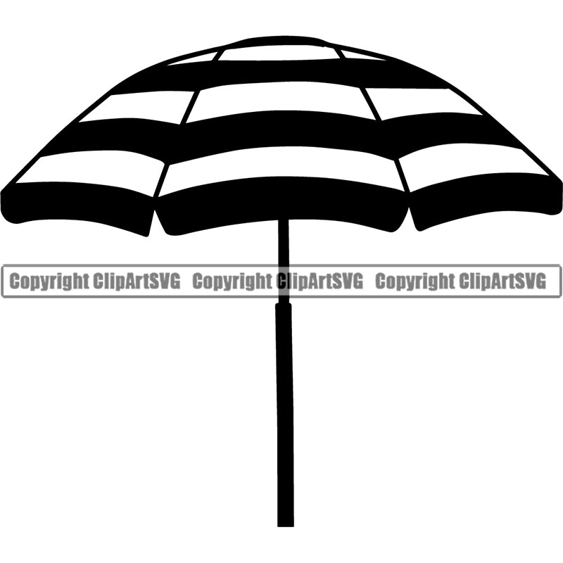 Nature Beach Logo Tropical Island Summer Beach Chair Palm Tree ClipArt SVG