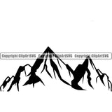 Nature Mountain Winter Scene Camping Nature Clipart SVG