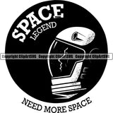 Astronaut Helmet Logo Quotes ClipArt SVG