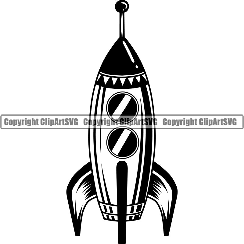 Astronaut Rocket Space ClipArt SVG