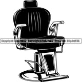 Barber Barbershop Hairstylist Chair Haircut ClipArt SVG