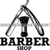 Barber Barbershop Hairstylist Logo Haircut ClipArt SVG