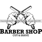 Barber Barbershop Hairstylist Logo Haircut ClipArt SVG