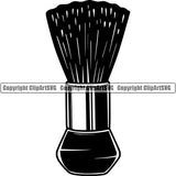 Barber Barbershop Shaving Cream Brush Hair Comb Haircut ClipArt SVG