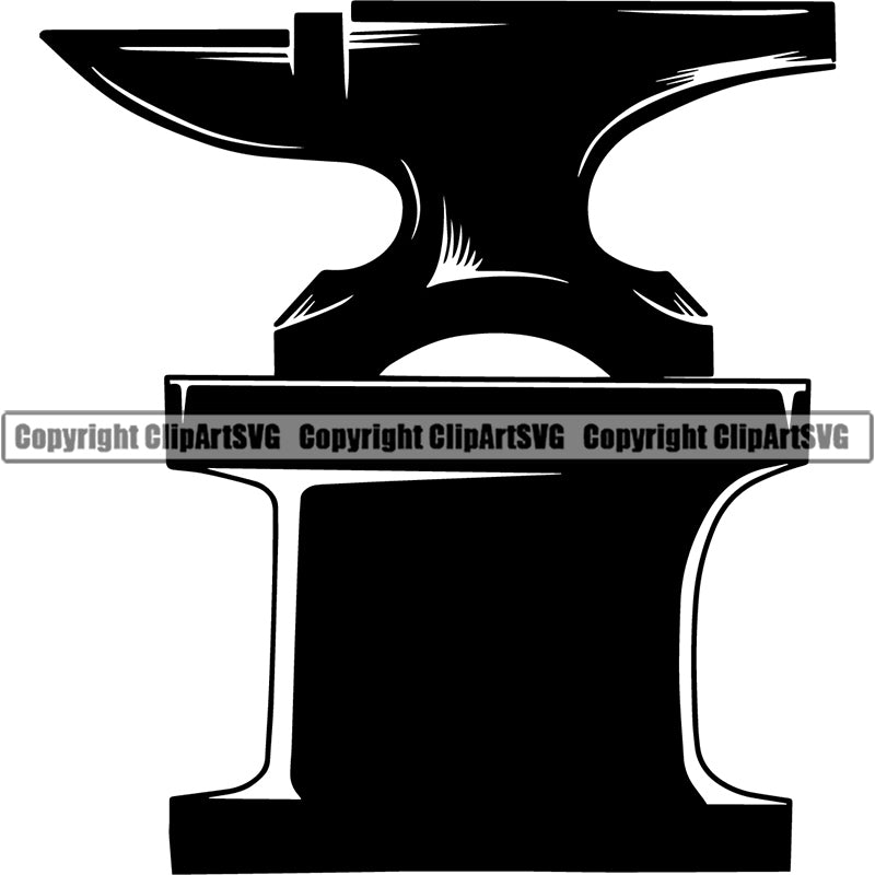 Blacksmith Occupation Metalwork Metal Forge Weld Welder Welding Anvil 4rf5az ClipArt SVG