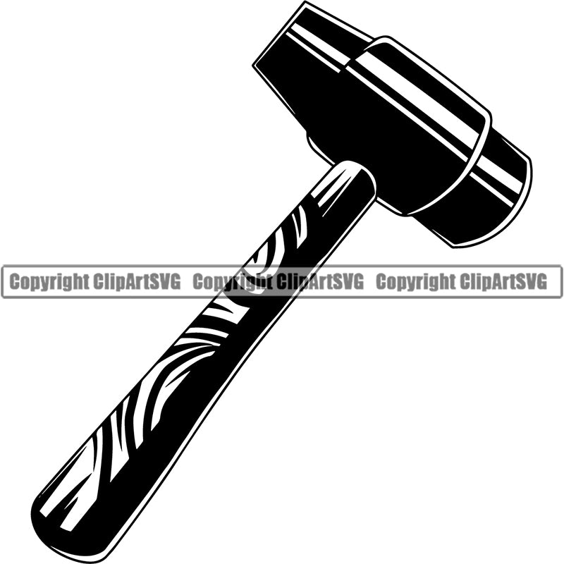 Occupation Blacksmith Hammer Metalwork Metal Forge Weld Welder Welding Anvil 4rf5az ClipArt SVG