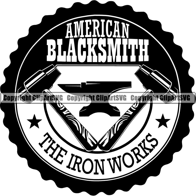 Blacksmith Logo Metalwork Metal Forge Weld Welder Welding Anvil 4rf5az ClipArt SVG