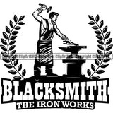 Blacksmith Logo Metalwork Metal Forge Weld Welder Welding Anvil 4rf5az ClipArt SVG