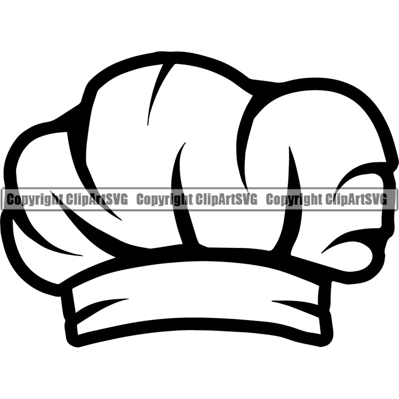 Chef Hat Cooking Baking Baker Chef Cook Uniform Hat ClipArt SVG