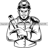 Occupation Construction Building Repair Service Architect Draftsman Compass ClipArt SVG