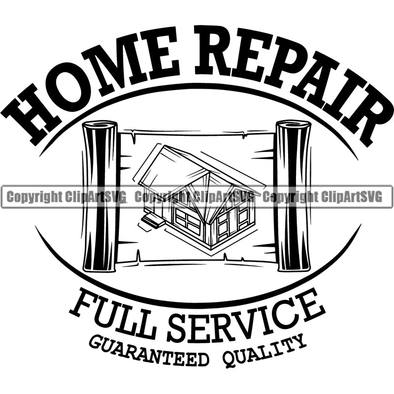 Occupation Construction Logo Tools  Building Repair Service Architect Draftsman Compass ClipArt SVG