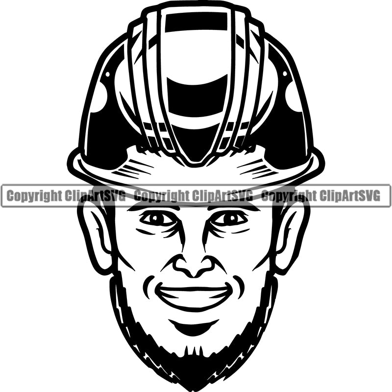 Occupation Construction Logo Man Building Repair Service Work Worker ClipArt SVG